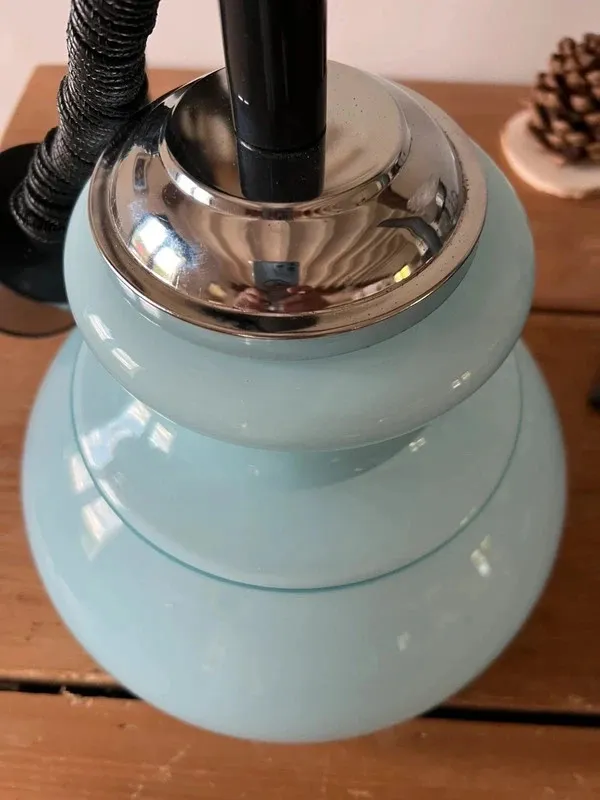Suspension opaline bleue années 70 — vue 2