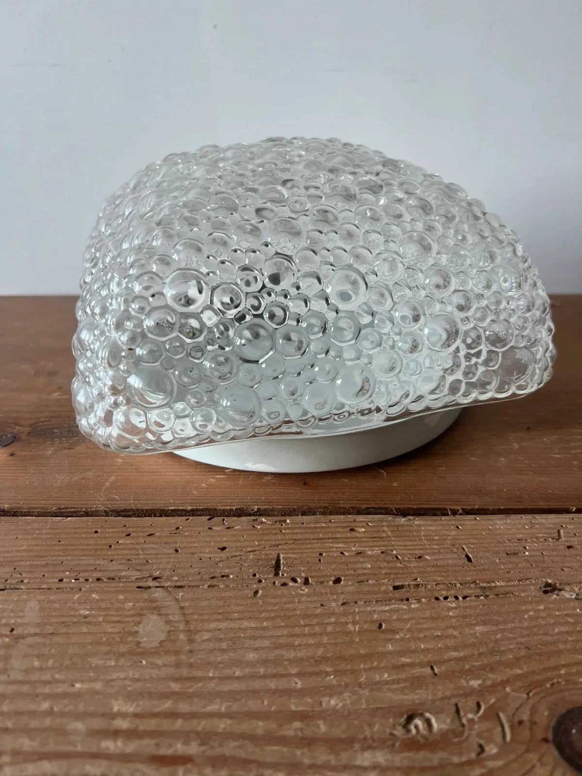 Plafonnier verre bullé années 70 — vue 2