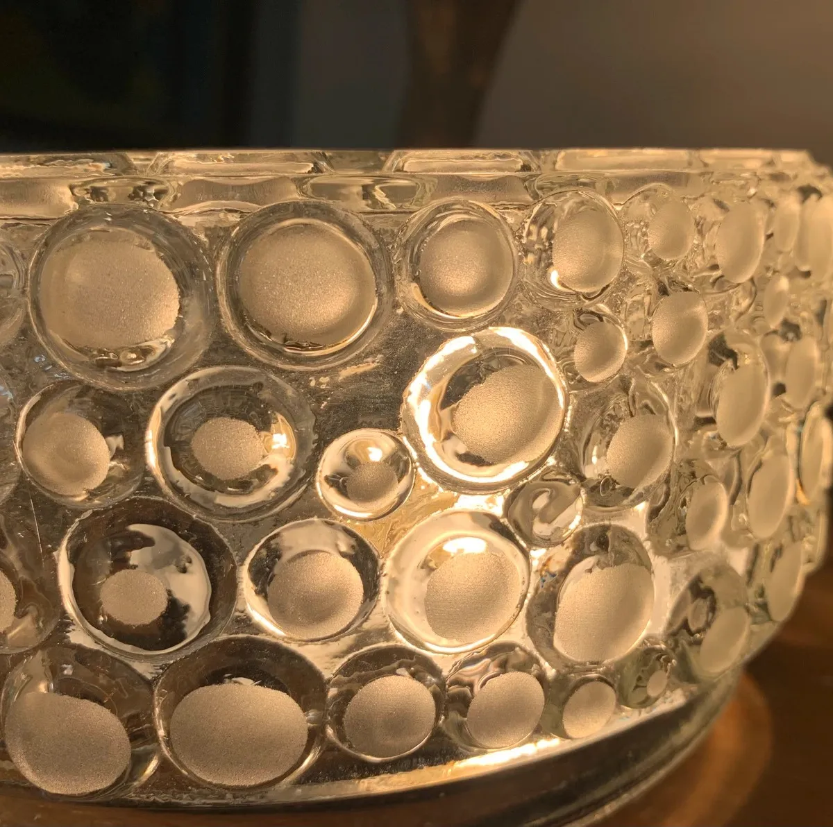 Plafonnier en verre bulle givré 1970 — vue 2