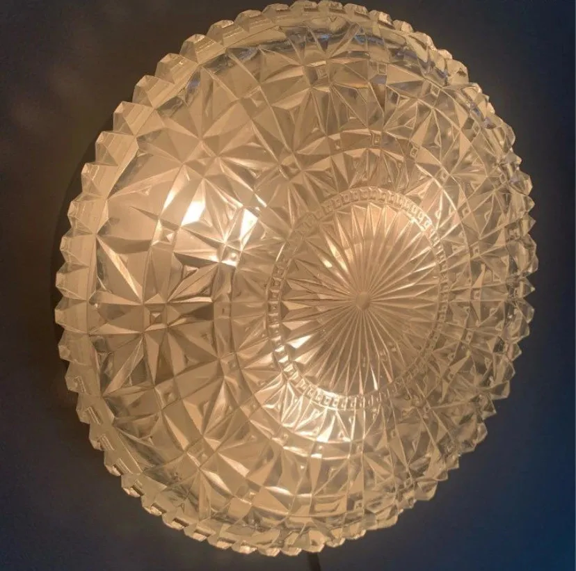 Plafonnier en verre pressé 1950/60 — vue 2