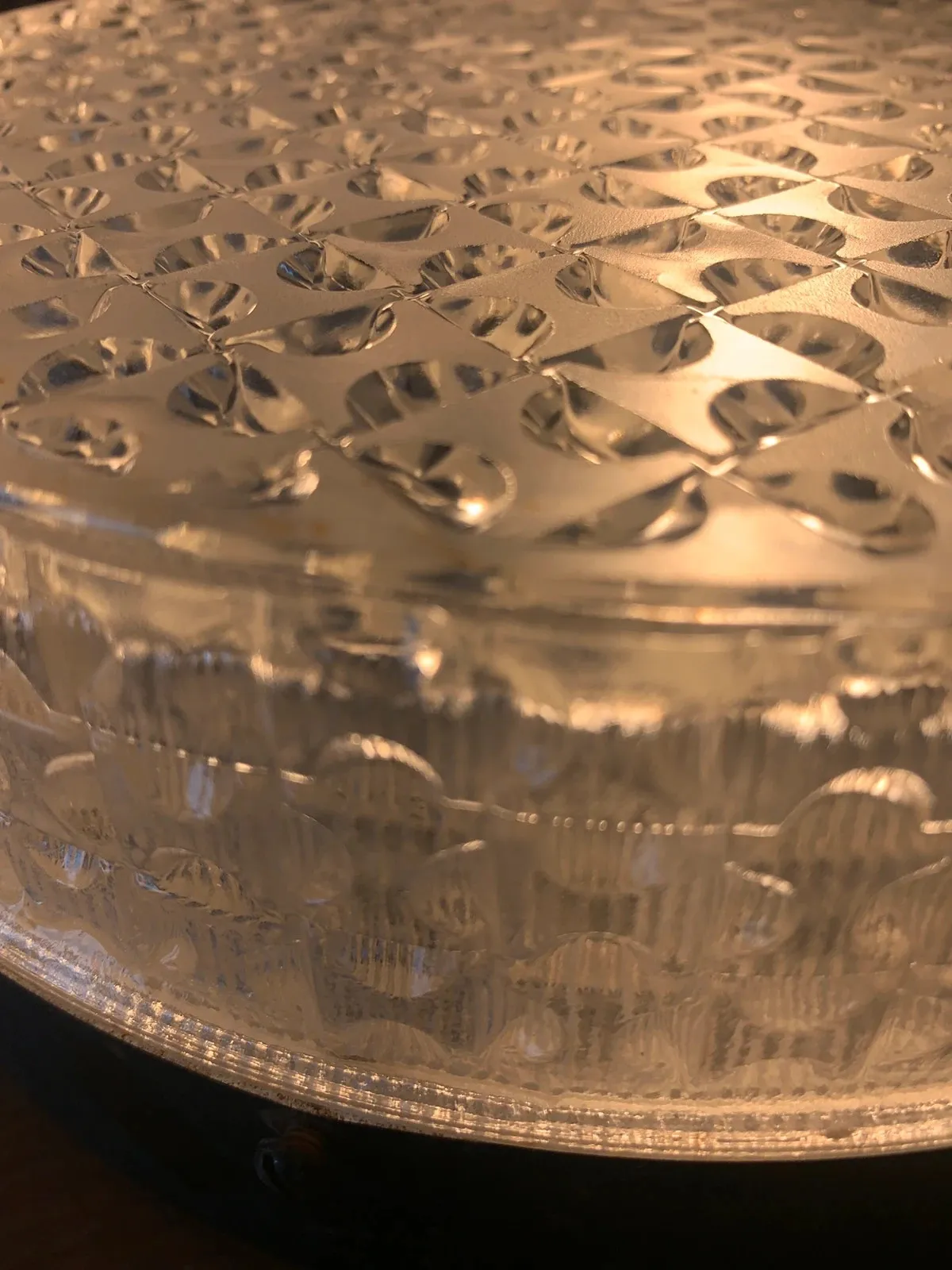 Plafonnier Megal en verre prismatique 1960/65 — vue 3