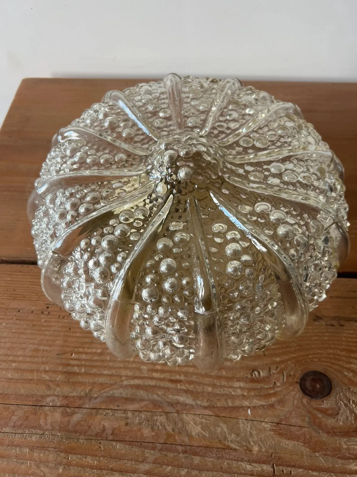 Plafonnier verre bullé oursin 1965/70 — vue 3