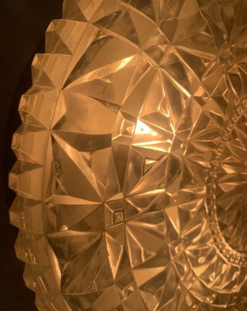 Plafonnier en verre pressé 1950/60 — vue 3