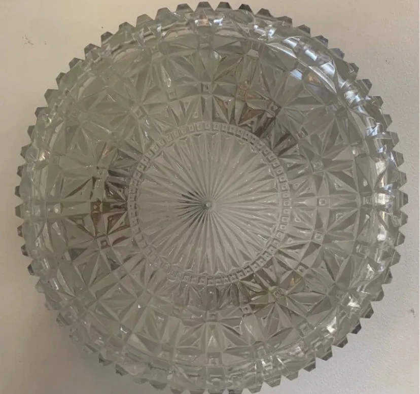 Plafonnier en verre pressé 1950/60 — vue 4