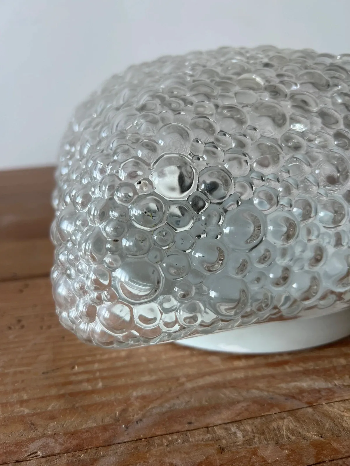 Plafonnier verre bullé années 70 — vue 4