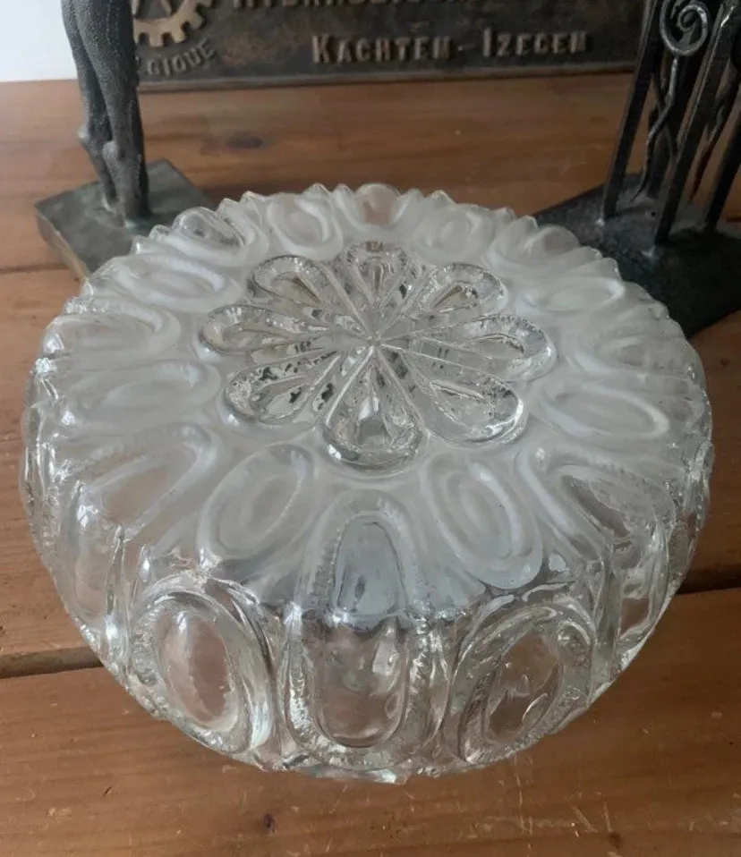 Plafonnier en verre givré et transparent 1970 — vue 4