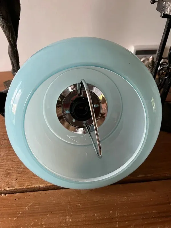 Suspension opaline bleue années 70 — vue 5