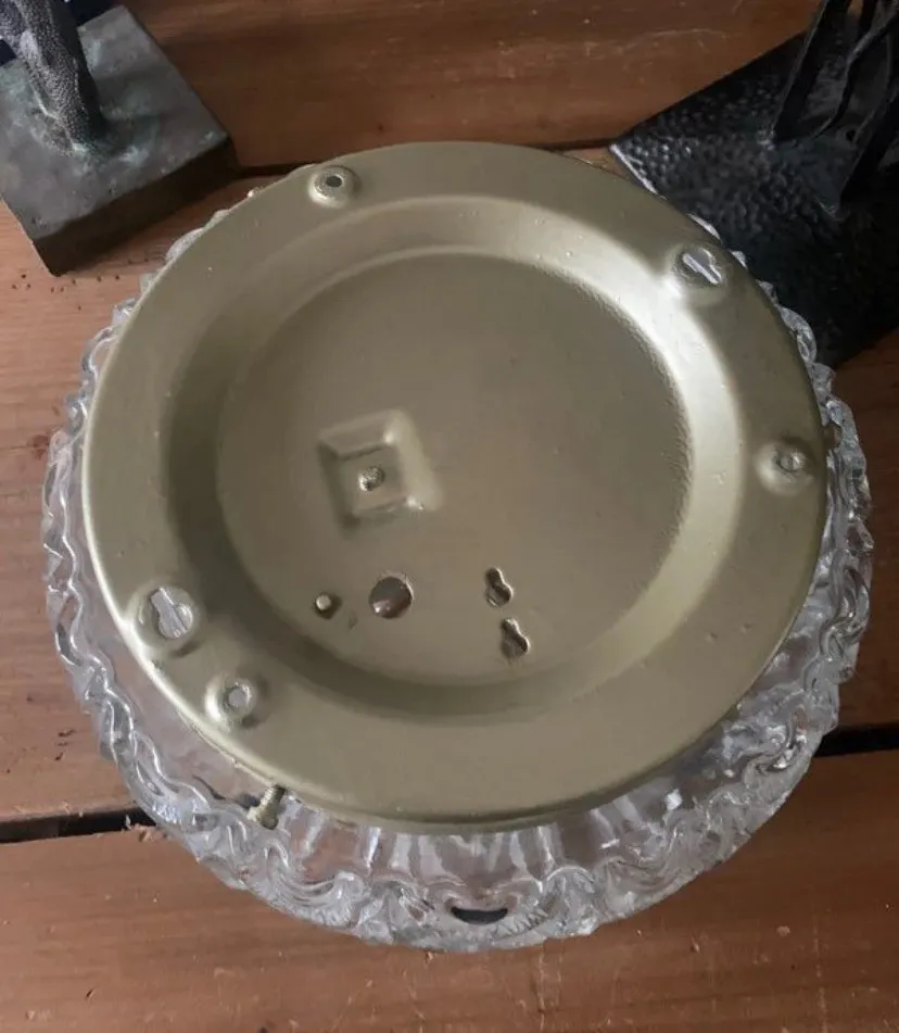 Plafonnier en verre givré et transparent 1970 — vue 5