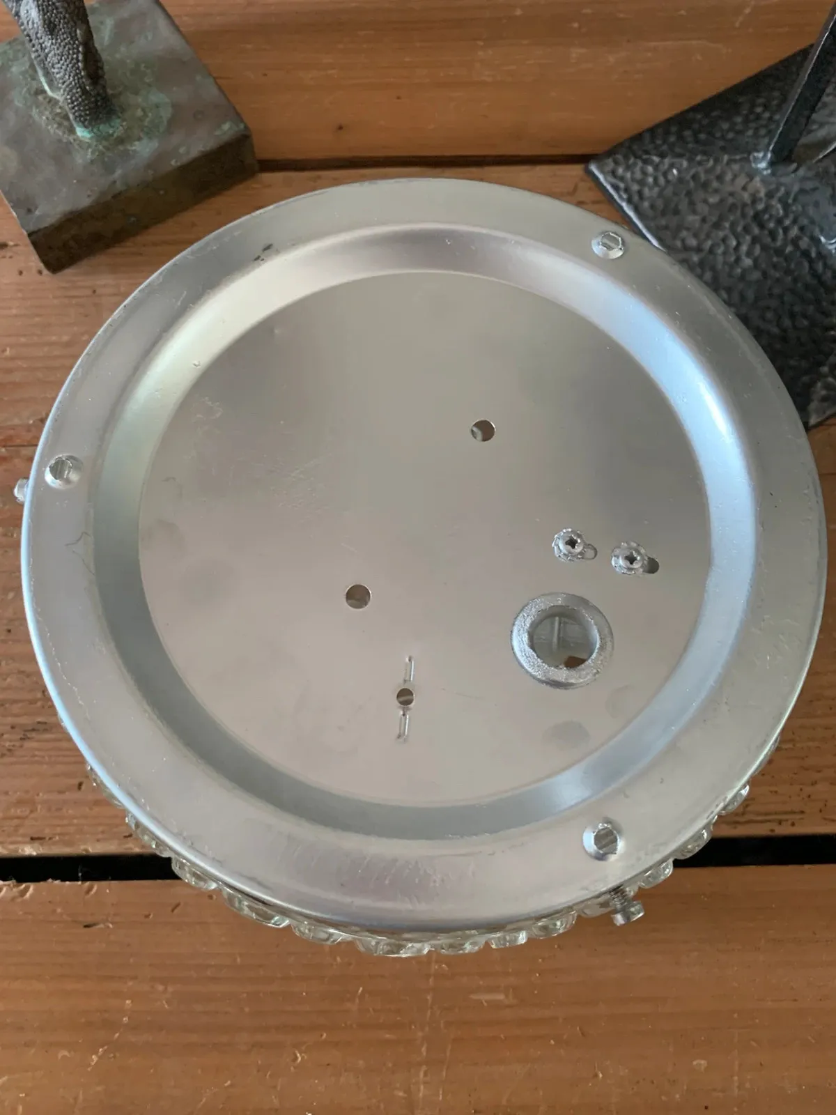 Plafonnier en verre bulle givré 1970 — vue 5