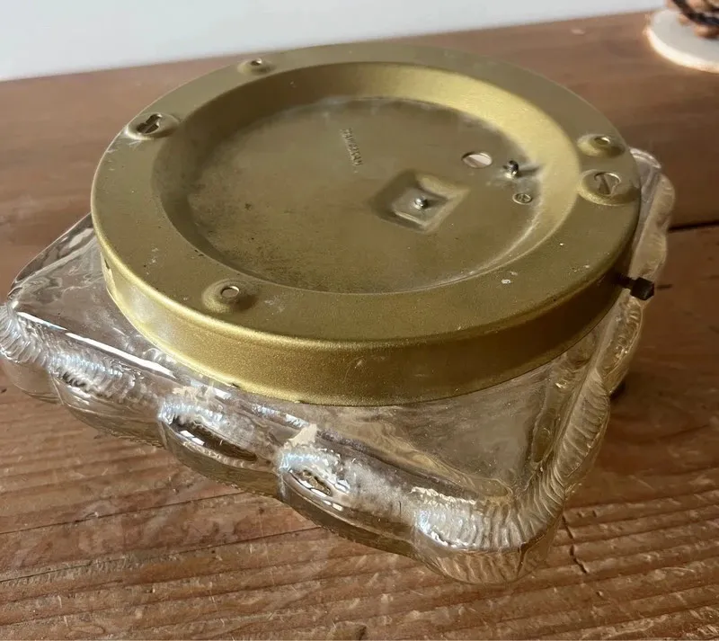 Plafonnier verre ambré années 70 — vue 5