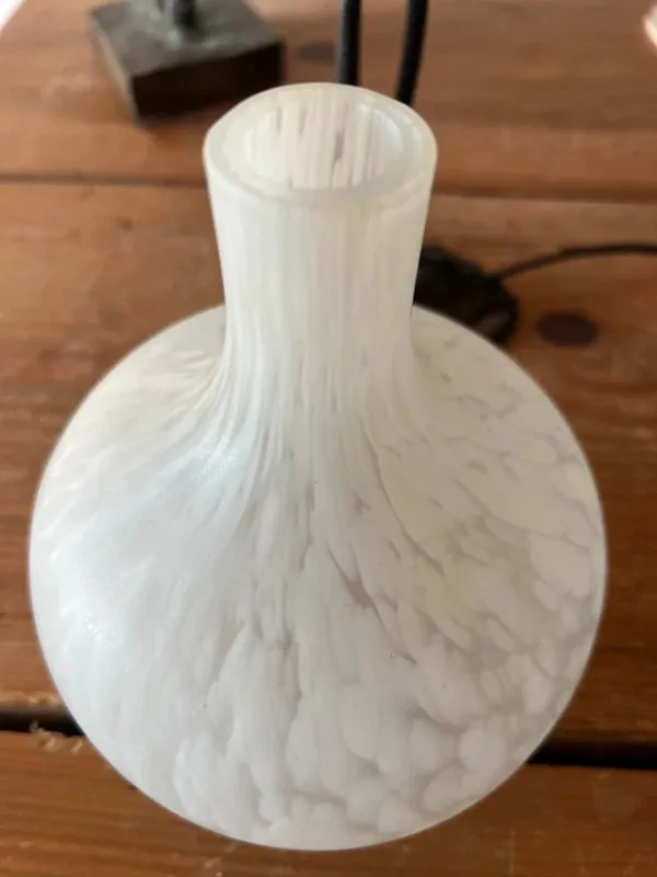 Lampe à poser art déco fer forgé pâte de verre 1930 — vue 5