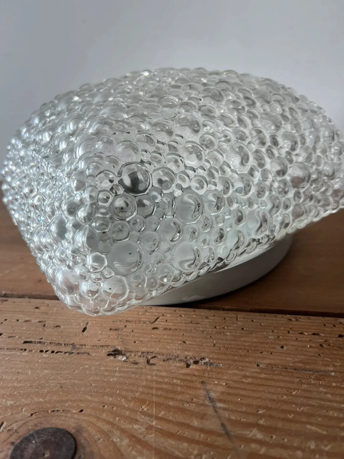 Plafonnier verre bullé années 70 — vue 6