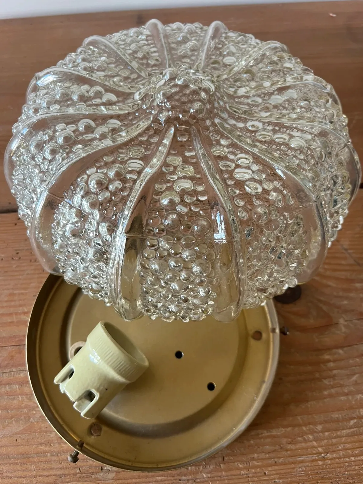 Plafonnier verre bullé oursin 1965/70 — vue 6
