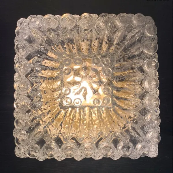 Applique années 70 verre pressé
