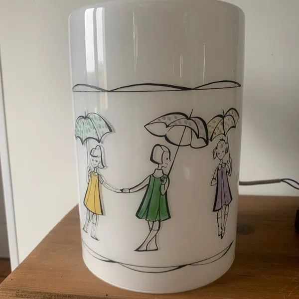 Globe opaline années 60 montée sur applique bois