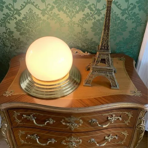 Luminaire laiton opaline « MASSIVE »